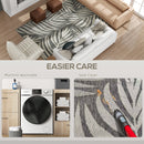 HOMCOM Easy-Cleaning Machine Washable Rug For Patio, Garden, Grey