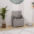 HOMCOM Storage Trunk with Safety Hinge for Living Room, 56.4cm