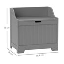 HOMCOM Storage Trunk with Safety Hinge for Living Room, 56.4cm