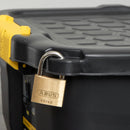 24L Heavy Duty Lockable & Stackable Storage Tub Chest with Clips in Black
