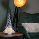 35cm Battery Operated Light Up Sitting Christmas Gonk In Light Blue