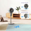 HOMCOM 9" Pedestal Cooling Fan With Adjustable Speed, Grey