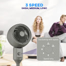 HOMCOM 9" Pedestal Cooling Fan With Adjustable Speed, Grey