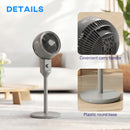HOMCOM 9" Pedestal Cooling Fan With Adjustable Speed, Grey