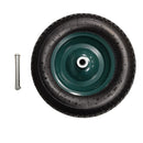 Replacement 16" x 4" Pneumatic Heavy Duty Garden Wheelbarrow Wheel & Axel In Green