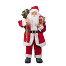 80cm Traditional Standing Santa Claus Christmas Decoration with Gift Sack