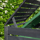 74cm x 1.16m Outdoor Wooden Garden Wheelie Bin Store Storage for 1 Bin in Dark Grey