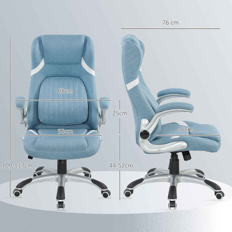 Vinsetto Fabric Office Desk Chair W/ Adjustable Height Tilt Function