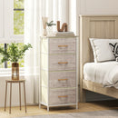 HOMCOM Fabric Chest of Drawers, 4 Drawer Dresser for Bedroom
