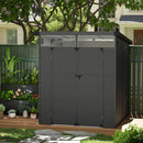 Outsunny 6 x 6ft Plastic Garden Shed with Windows and Air Vents