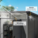 Outsunny 6 x 6ft Plastic Garden Shed with Windows and Air Vents