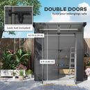 Outsunny 6 x 6ft Plastic Garden Shed with Windows and Air Vents