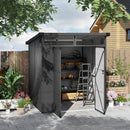Outsunny 6 x 6ft Plastic Garden Shed with Windows and Air Vents