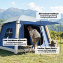Outsunny Inflatable Camping Tent, 2 Man Tent, Dark Blue
