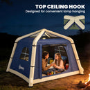 Outsunny Inflatable Camping Tent, 2 Man Tent, Dark Blue