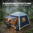 Outsunny Inflatable Camping Tent, 2 Man Tent, Dark Blue