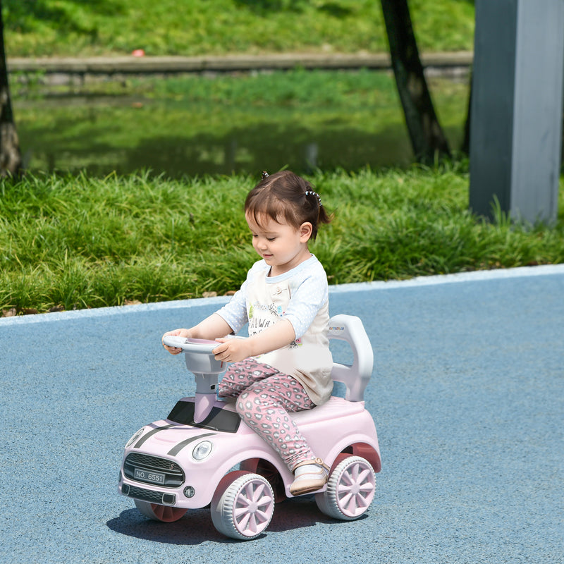 AIYAPLAY Ride On Car Foot To Floor Sliding Car W/ Air Horn - Pink