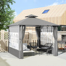 Outsunny 3 x 3 m Garden Gazebo, Outdoor Gazebo Canopy Shelter