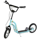 HOMCOM Kids Stunt Scooter With 12 Inch Rubber Wheels Adjustable Handlebar Blue