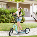 HOMCOM Kids Stunt Scooter With 12 Inch Rubber Wheels Adjustable Handlebar Blue