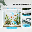 PawHut 14L Small Fish Tank With Filter System, LED Lights, Water Pump, White