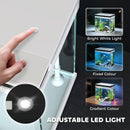 PawHut 14L Small Fish Tank With Filter System, LED Lights, Water Pump, White