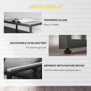 Outsunny 4 Pieces Rattan Garden Furniture Set for 4 Person, Charcoal Grey