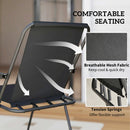 Outsunny 6 Pieces Garden Furniture Set with Parasol, Folding Chairs, Black