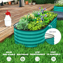Outsunny Set of 2 Raised Beds for Garden with Metal Plant Stakes, Green