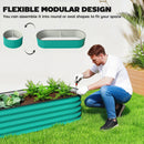 Outsunny Set of 2 Raised Beds for Garden with Metal Plant Stakes, Green