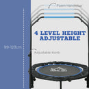 HOMCOM 40 Inch Foldable Mini Fitness Trampoline W/ Foam Handle, Blue