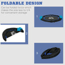 HOMCOM 40 Inch Foldable Mini Fitness Trampoline W/ Foam Handle, Blue