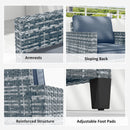 Outsunny Single Rattan Chair, Garden Armchair with Cushions