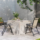 Outsunny 2PCS Folding Chair w/ Breathable Mesh Fabric Seat, Black and Grey