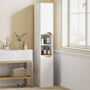 HOMCOM Slim Bathroom Storage Cabinet, Tall Bathroom Cabinet With 2 Doors