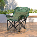 Outsunny Camping Chair For Adults, Padded Folding Chair - Green/Grey