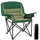 Outsunny Camping Chair For Adults, Padded Folding Chair - Green/Grey