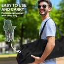 Outsunny Camping Chair For Adults, Padded Folding Chair - Green/Grey