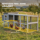 PawHut Large Chicken Coop, Wooden Hen House With Covered Run