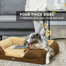 PawHut Dog Bed Calming Pet Bed Dog Mattress For Medium Dogs - Charcoal Grey/Brown