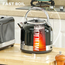 HOMCOM 1.7L 3000W Fast Boil Electric Kettle And 4 Slice Toaster Set, Black