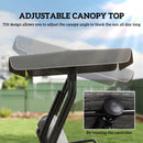 Outsunny 3-Seater Garden Swing Seat, Outdoor Swing Chair with Canopy, Grey