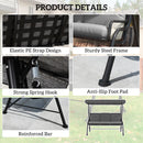 Outsunny 3-Seater Garden Swing Seat, Outdoor Swing Chair with Canopy, Grey