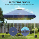 Outsunny 3x3 m Pop Up Gazebo w/ Wheels, One-Touch Party Tent, Dark Blue