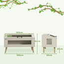 PawHut Reptile Terrarium, Snake Vivarium with Tempered Glass Windows