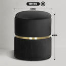 HOMCOM Round Pouffe Storage Footstool with Hidden Space