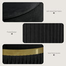 HOMCOM Round Pouffe Storage Footstool with Hidden Space