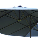 Outsunny Double Parasol 4.6m - Blue