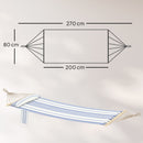 Outsunny Cotton Hammock, Soft Portable Swing Chair w/ Headrest
