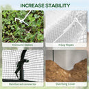 Outsunny Walk-in Garden Greenhouse Shelves Polytunnel Steeple Grow House